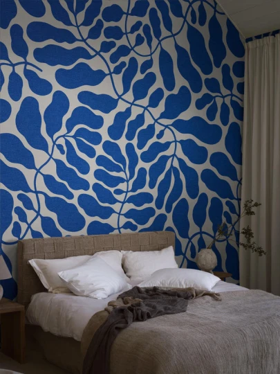 Boras Tapeter 9858W Studio Linnéa Andersson My Secret Garden Grand Blue - mural roślinny