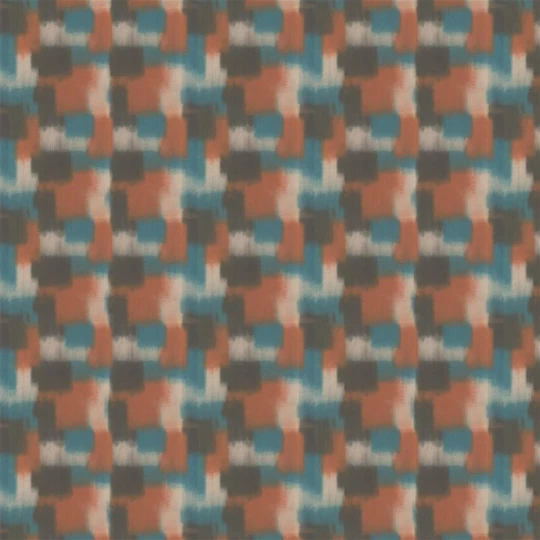 Designers Guild PDG1213/01 Palette Provencale carrés Ombrés Terracotta - mural tekstylny geometryczny