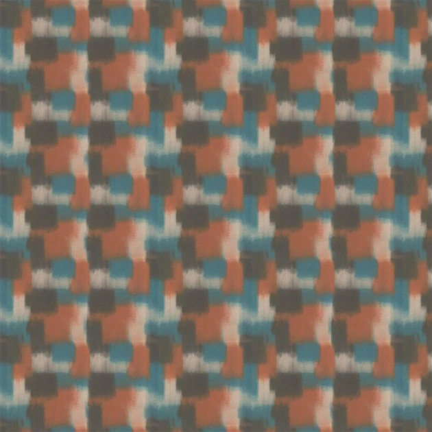 Designers Guild PDG1213/01 Palette Provencale carrés Ombrés Terracotta - mural tekstylny geometryczny