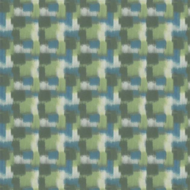 Designers Guild PDG1213/02 Palette Provencale carrés Ombrés Moss - mural tekstylny geometryczny