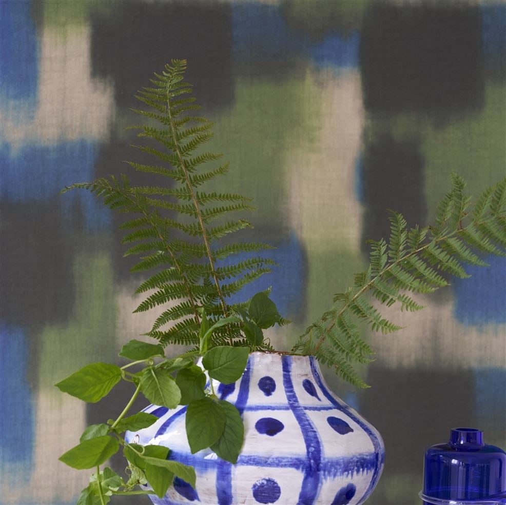 Designers Guild PDG1213/02 Palette Provencale carrés Ombrés Moss - mural tekstylny geometryczny