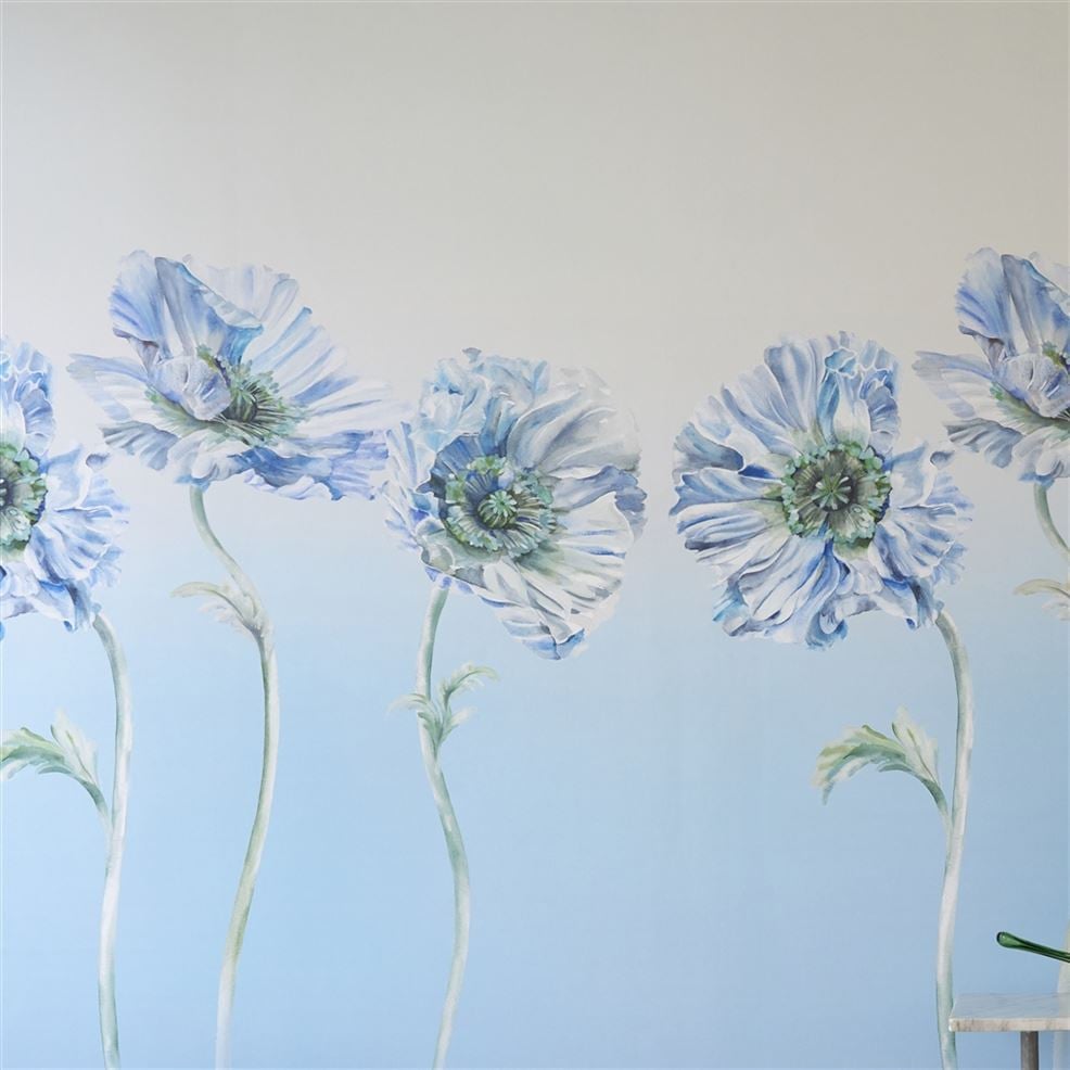 Designers Guild PDG1210/01 Palette Provencale coquelicot Delft - mural w maki