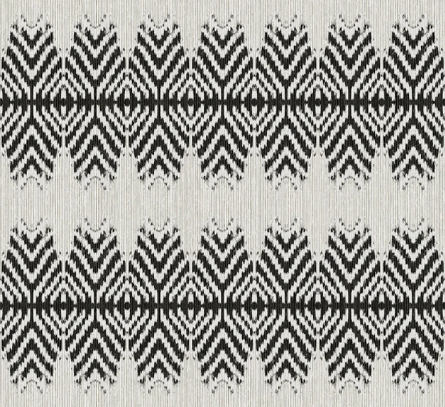 Guy Masureel INT1102 Intact Akono Charcoal - tapeta tekstylna geometryczna ikat