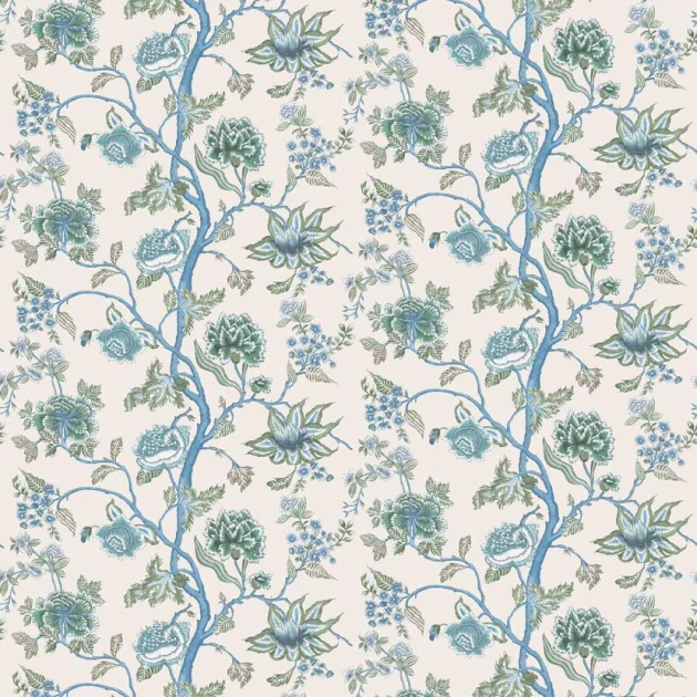 Harlequin HFUP113374 Zamora Indienne Cornflower/Pine - tapeta w roślinny ornament