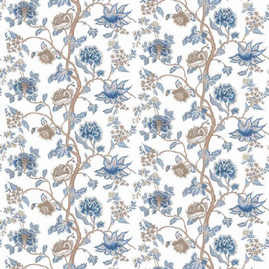 Harlequin HFUP113375 Zamora Indienne Indigo/Birch - tapeta w roślinny ornament