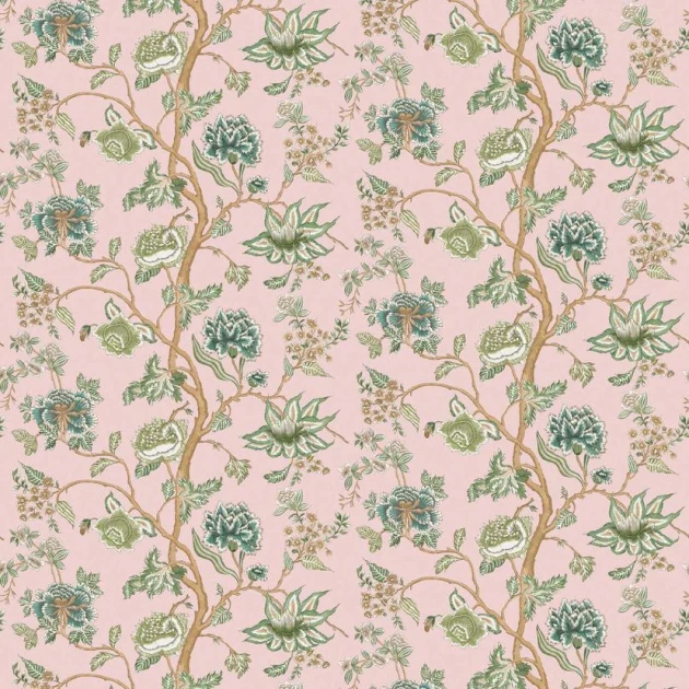 Harlequin HFUP113376 Zamora Indienne Blush/Forest - tapeta w roślinny ornament