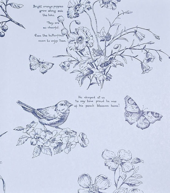 Tapeta Ralph Lauren Signature Papers PRL031/02 Nature Study Toile - Bluebell