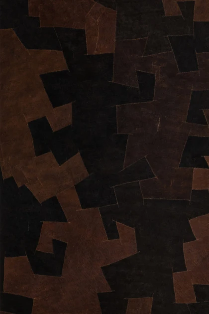 Arte pan. 134 Bark Cloth Black brown bark/3001 - tapeta w patchwork z kory drzewa