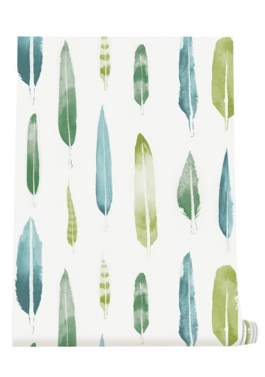 Tapeta Mini Moderns Feathers AZDPT024CE Coach Emerald