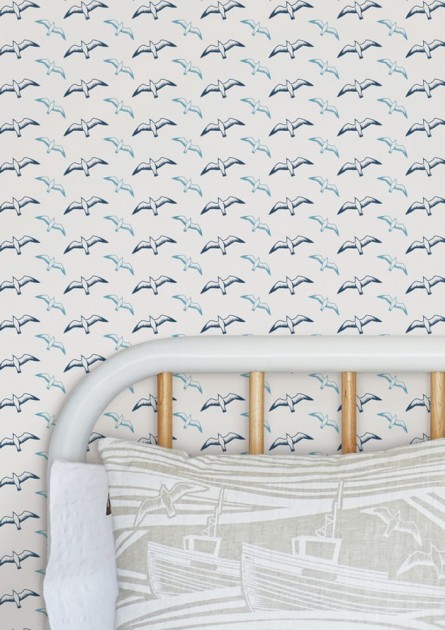 Tapeta Mini Moderns Gulls AZDPT025WD Washed Denim