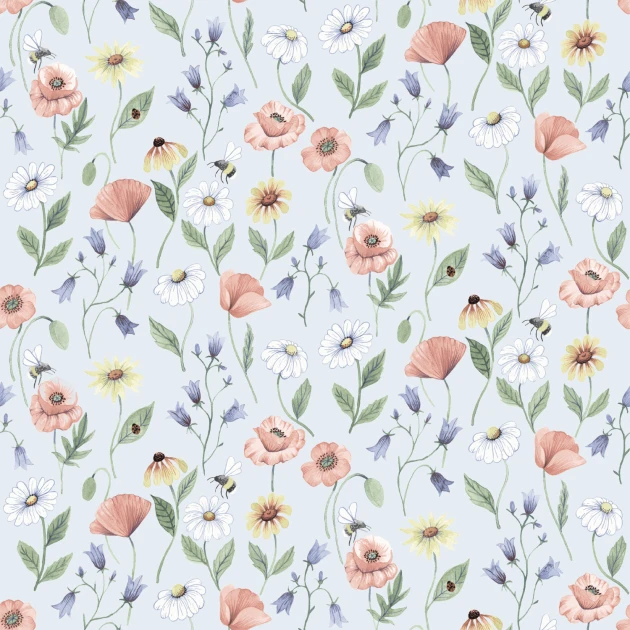 Midbec MB43104 Rosenlycka Blaklocka - tapeta w kwiaty