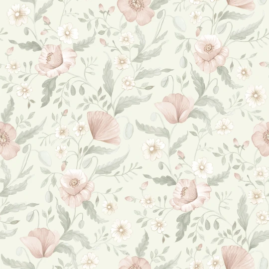 Midbec MB43117 Rosenlycka Tradgardsblommor - tapeta w kwiaty