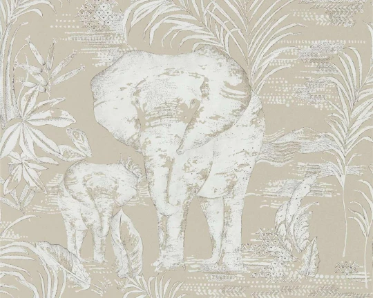 Harlequin 111776 Zapara Kinabalu Linen - tapeta w słonie