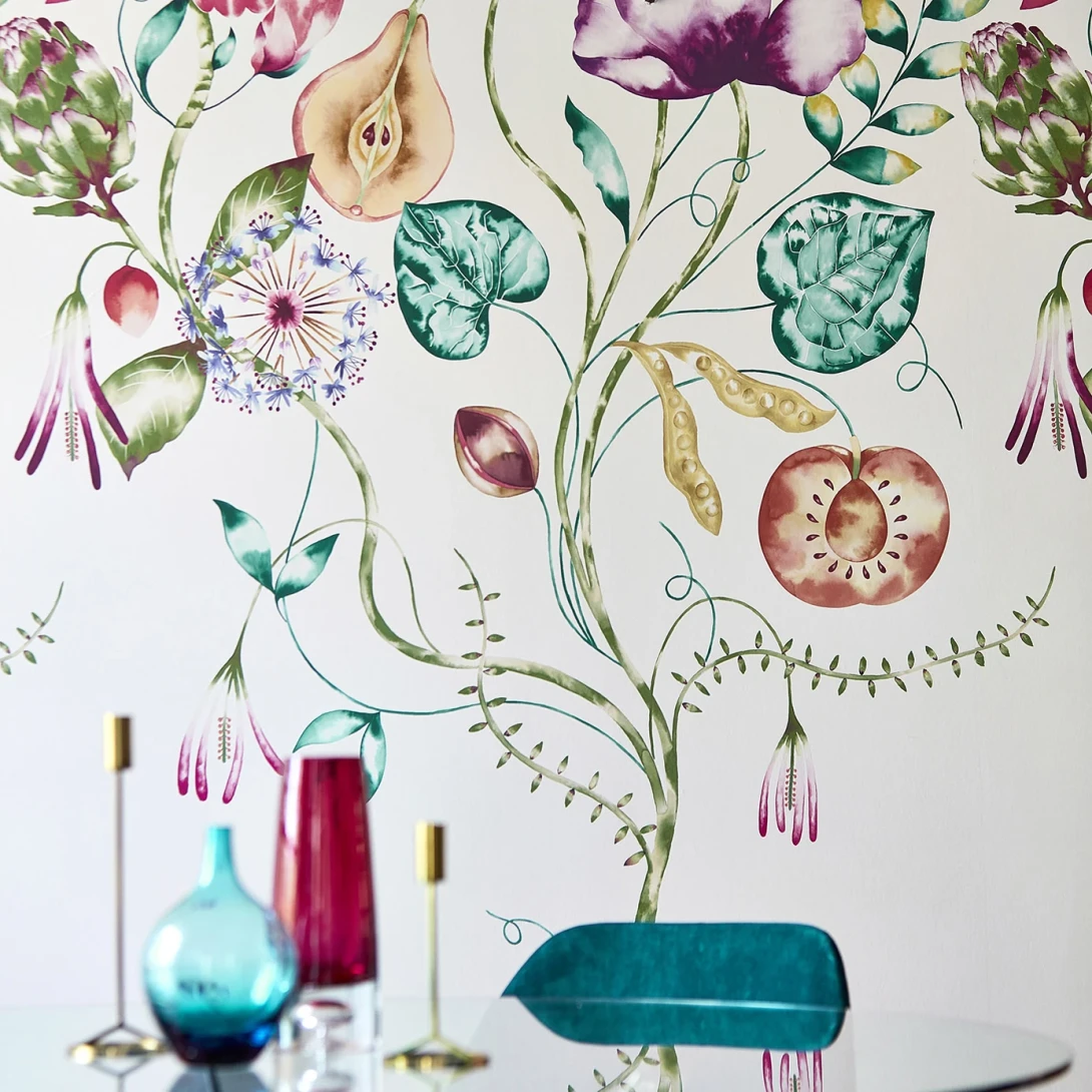 Harlequin 111775 Zapara Quintessence - mural w kwiaty i egzotyczne owoce