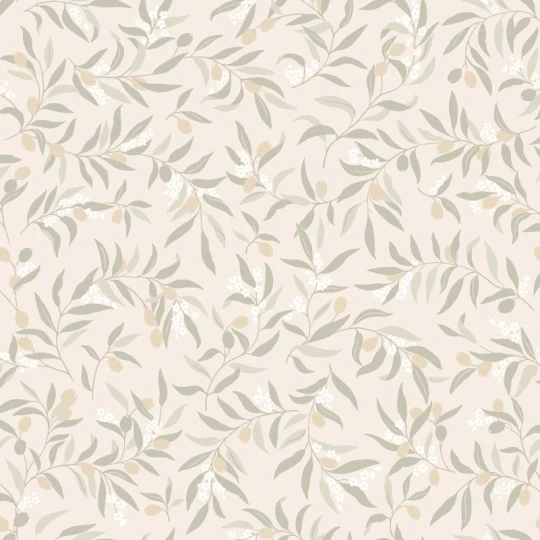 Sandberg S10679 Villa Como Olivia Sage Green - tapeta w gałązki oliwne