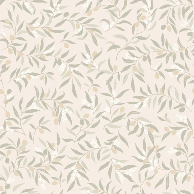 Sandberg S10679 Villa Como Olivia Sage Green - tapeta w gałązki oliwne