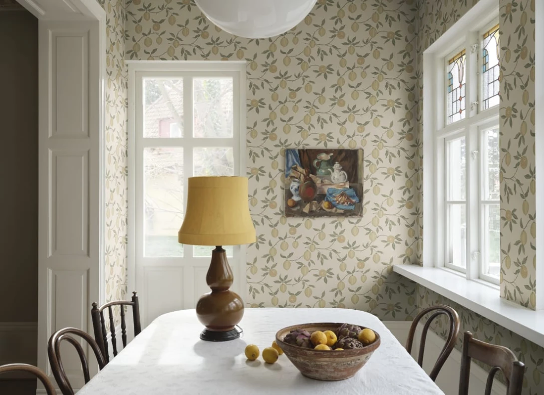 Sandberg S10666 Villa Como Limone Yellow - tapeta w cytryny