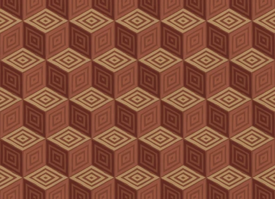 Sandberg S10693 Villa Como Chiara Terracotta - mural geometryczny 3D retro