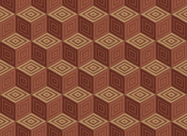 Sandberg S10693 Villa Como Chiara Terracotta - mural geometryczny 3D retro