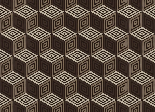 Sandberg S10806 Villa Como Chiara Brown - mural geometryczny 3D retro