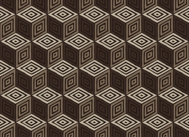 Sandberg S10806 Villa Como Chiara Brown - mural geometryczny 3D retro