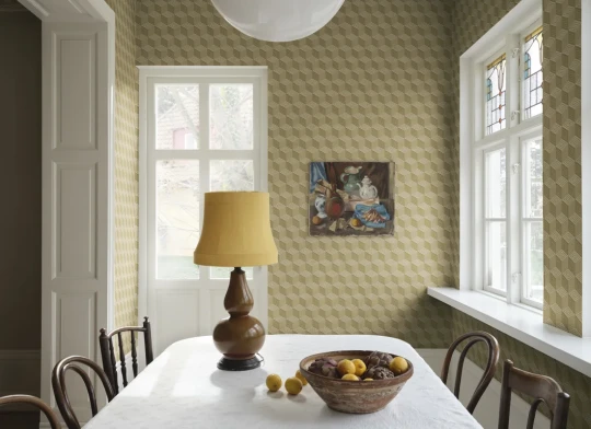 Sandberg S10691 Villa Como Chiara Honey - mural geometryczny 3D retro