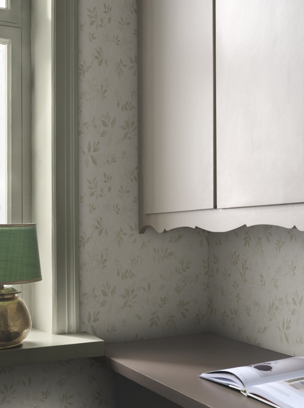 Sandberg S10678 Villa Como Mila Light Green - tapeta w gałązki i liście