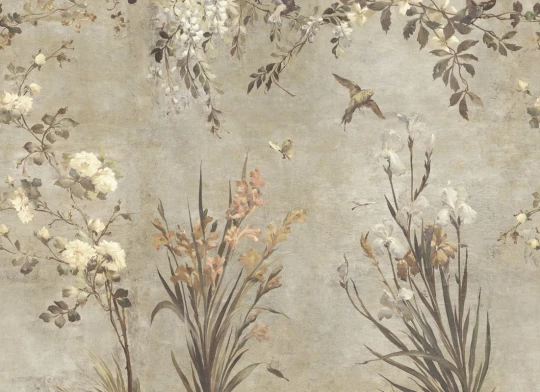Sandberg S10813 Villa Como Nicola Beige - mural roślinny