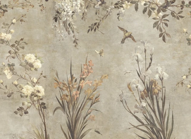 Sandberg S10813 Villa Como Nicola Beige - mural roślinny