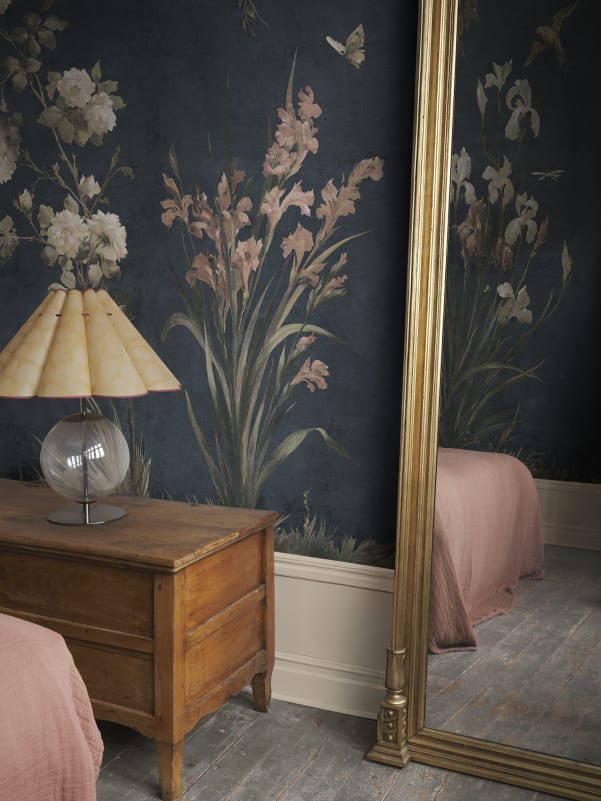 Sandberg S10816 Villa Como Nicola Classic Blue - mural roślinny
