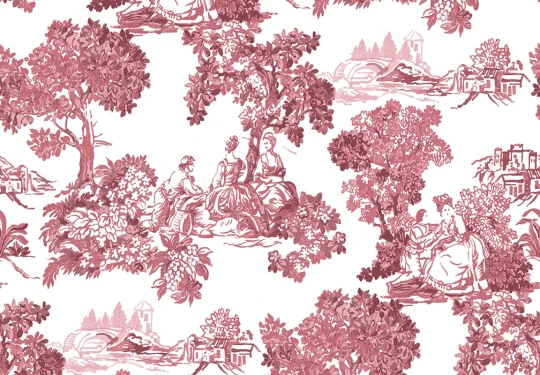 Cristiana Masi 8343 Blooming Garden Mirabelle - tapeta z motywem Toile de Jouy