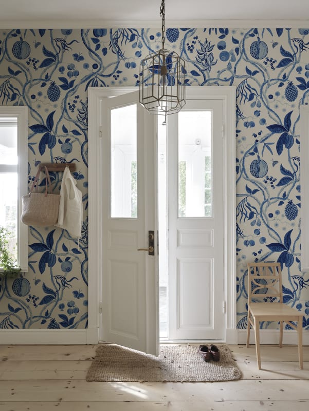 Sandberg S10763 Herbarium Tree of Life Mural Blue - mural w ornament roślinny