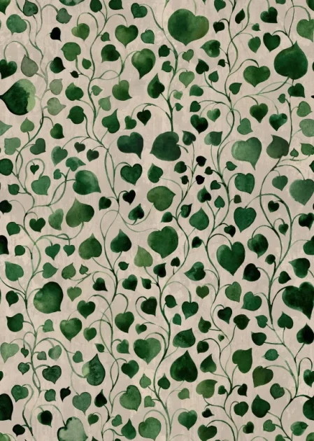 Rebel Walls R22066 Botanical Gardens Eternal Vine Green - mural w liście i pnącza