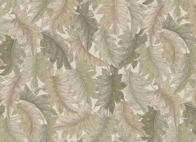 Rebel Walls R21683 Botanical Gardens Swirling Fern Light Green - mural w liście paproci