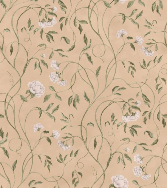Rebel Walls R22061 Botanical Gardens Peony Bloom Peach - mural w pnącza i kwiaty
