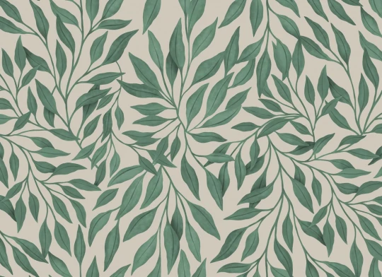 Rebel Walls R21688 Botanical Gardens Willow Green - mural w liście wierzby