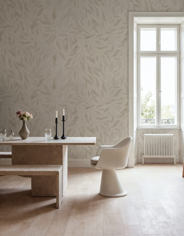 Rebel Walls R21690 Botanical Gardens Willow Beige - mural w liście wierzby