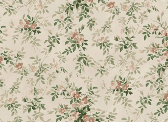 Rebel Walls R21661 Botanical Gardens Wildflower Vista Beige - mural w ornament kwiatowy