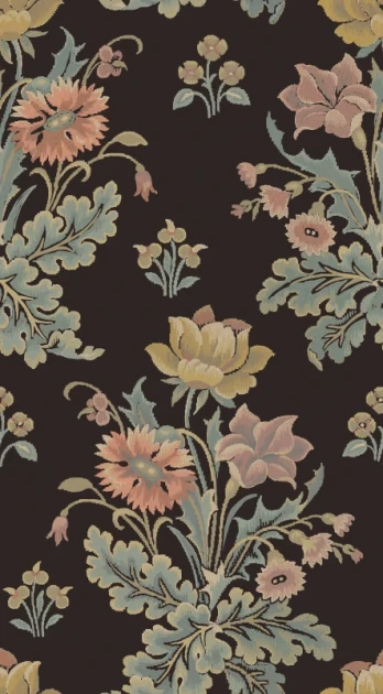Rebel Walls R21682 Botanical Gardens Meadow Bouquet Black - mural w bukiety