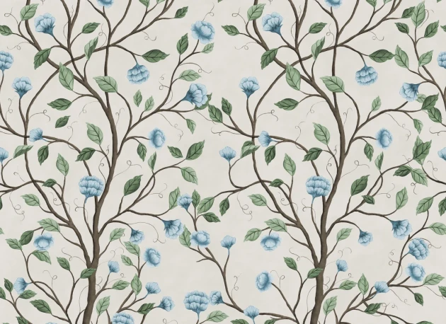 Rebel Walls R21653 Botanical Gardens Silent Bloom Beige - mural w pnącza i kwiaty