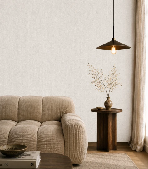Vinylpex W2992.109.001 Cavo - tapeta obiektowa jak tkanina biała