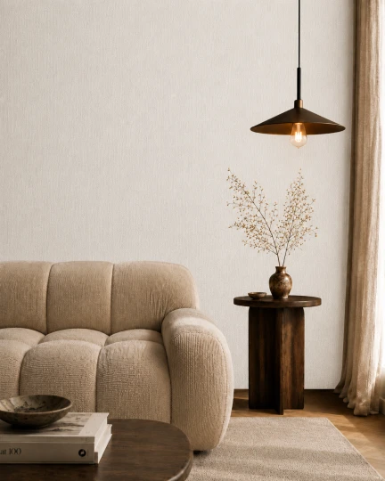 Vinylpex W2992.109.002 Cavo - tapeta obiektowa jak tkanina kremowa