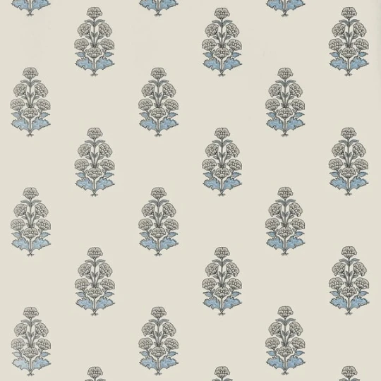 Thibaut T10524 Boxwood Audrey Spa Blue - tapeta roślinna