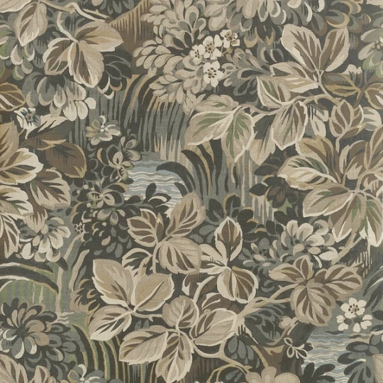Thibaut T10532 Boxwood Night Garden Brown - tapeta roślinna
