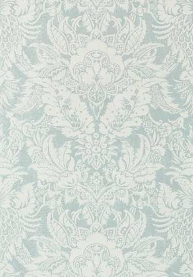 Thibaut T72585 Chestnut Hill Chardonnet Damask Aqua - tapeta w ornamenty roślinne