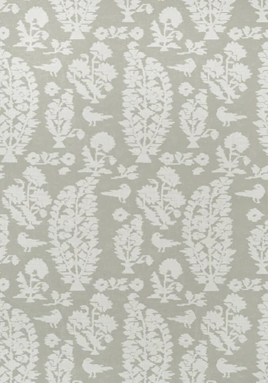 Thibaut T72596 Chestnut Hill Allaire Grey - tapeta w rośliny i ptaki