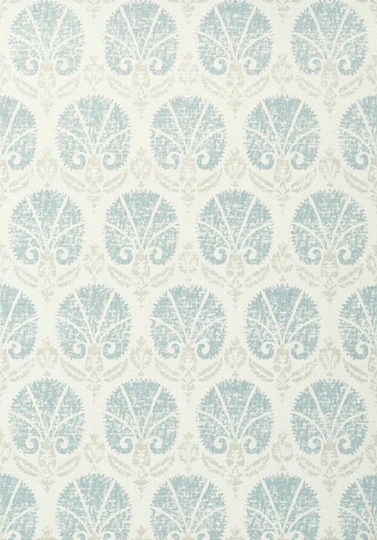 Thibaut T72612 Chestnut Hill Turkish Damask Aqua - tapeta w roślinne ornamenty