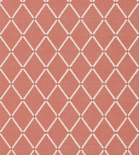 Thibaut T72637 Chestnut Hill Pompton Trellis Red - tapeta geometryczna w kratownicę