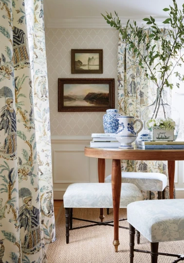Thibaut T72637 Chestnut Hill Pompton Trellis Red - tapeta geometryczna w kratownicę