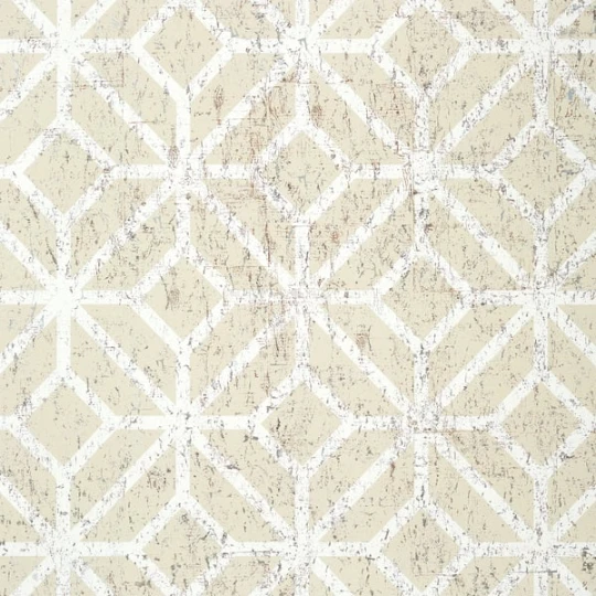 Thibaut T10412 Modern Resource 2 Mamora Trellis Cork Beige on White - tapeta korkowa w kratownicę